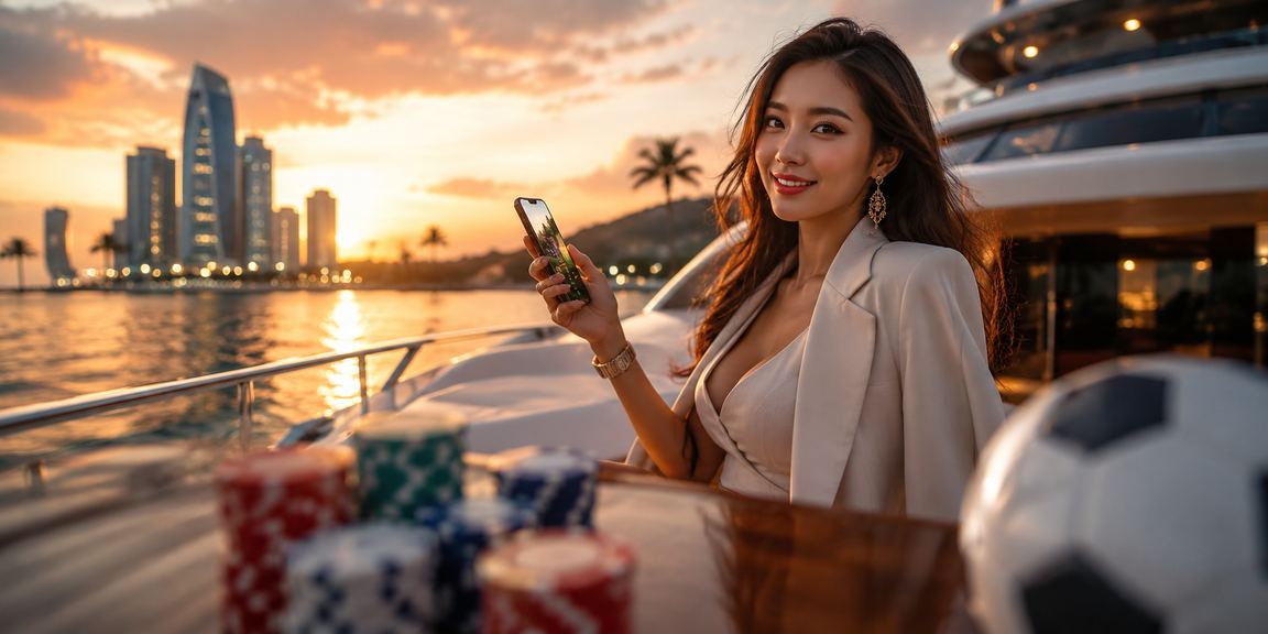 Người chơi thư giãn tại bãi biển Phú Quốc, đặt cược bóng đá theo cách lành mạnh
